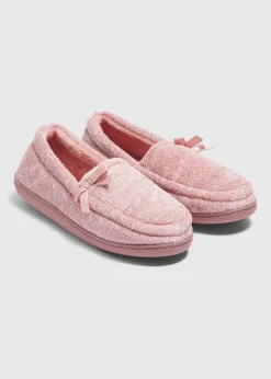 Pink Full Velour Slippers