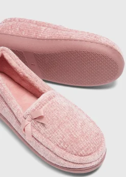 Pink Full Velour Slippers