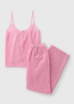 Pink Gingham Cami Pyjama Set