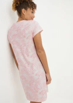 Pink Palm Tree Print T-Shirt Nightie