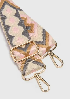 Pink Patterned Bag Strap