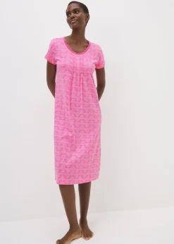 Pink Shell Lace Nightie