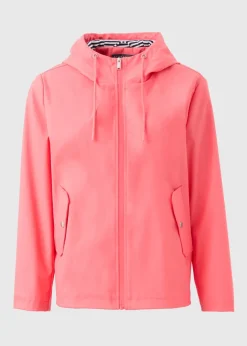 Pink Short Rubberised Parka Jacket