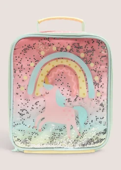 Pink Sparkly Unicorn Lunch Bag (21x24x8cm)