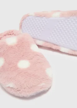 Pink Spot Mule Slippers