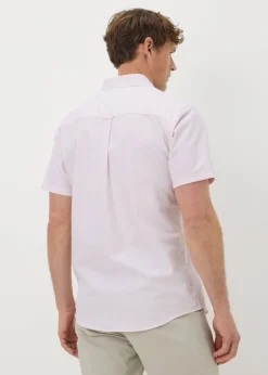 Pink Stripe Short Sleeve Oxford Shirt