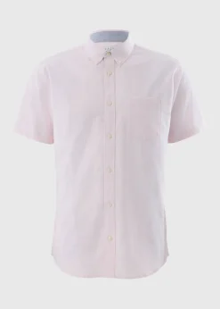 Pink Stripe Short Sleeve Oxford Shirt