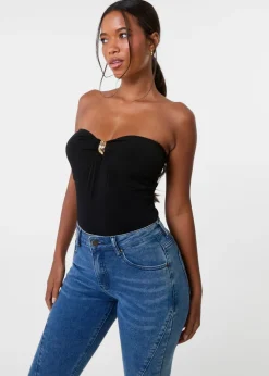 Pink Vanilla Black Detail Bodysuit