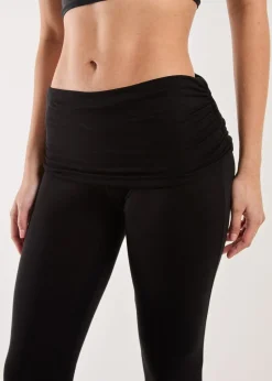 Pink Vanilla Black Fold Over Waist Lounge Flares