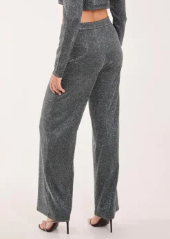 Pink Vanilla Black Glitter High Waisted Trousers