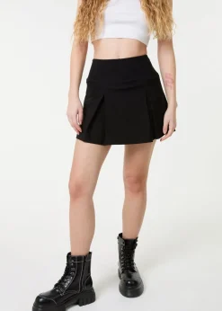 Pink Vanilla Black Mini Pleated Skort