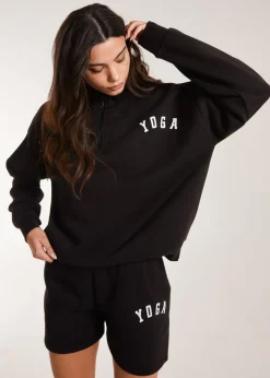 Pink Vanilla Collared Lounge Yoga Sweatshirt