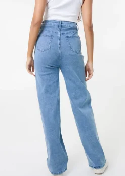Pink Vanilla Denim Stripe Detail Denim High Waist Jeans