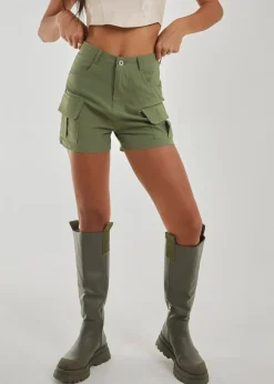 Pink Vanilla Khaki Pocket Front Cargo Shorts