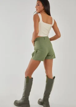 Pink Vanilla Khaki Pocket Front Cargo Shorts