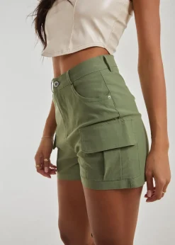 Pink Vanilla Khaki Pocket Front Cargo Shorts