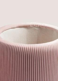 Pink Velvet Storage Pouffe