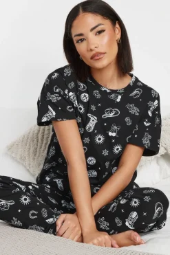 Pixiegirl Petite Black Cowboy Graphic Tapered Pyjama Set