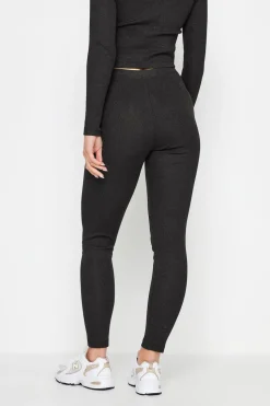 Pixiegirl Petite Black Metallic Ribbed Leggings