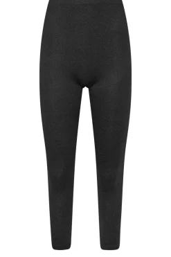 Pixiegirl Petite Black Metallic Ribbed Leggings