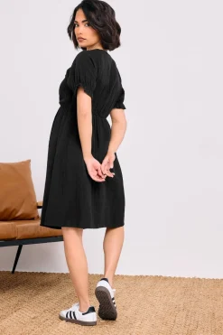 Pixiegirl Petite Black Tie Front Mini Dress