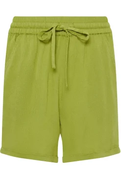 Pixiegirl Petite Green Textured Tie Waist Shorts