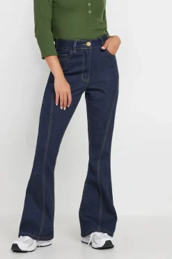 Pixiegirl Petite Indigo Blue Seam Front Flared Jeans
