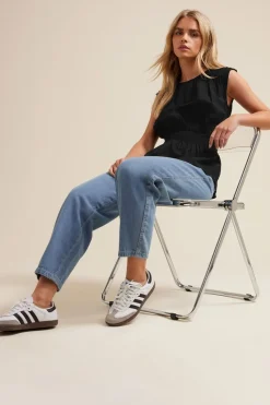 Pixiegirl Petite Light Blue Non-Stretch Barrel Leg Jeans