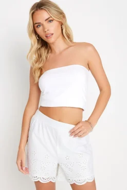 Pixiegirl Petite White Broderie Anglaise Shorts