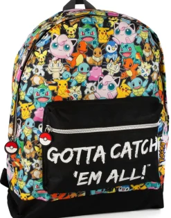 Pokemon Black Gotta Catch Em All Large Backpack