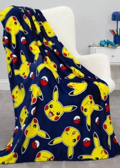 Pokemon Blue Retro Fleece Throw