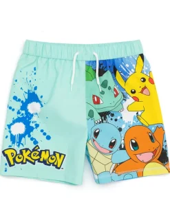 Pokemon Characters Blue Swim Shorts 2 Pack (3-12 Years)