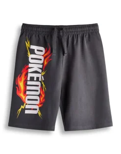 Pokemon Kids Black T-Shirt & Shorts Set (4-14 Years)