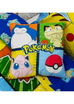 Pokemon Multi Colour  Retro Square Cushion (40x40cm)
