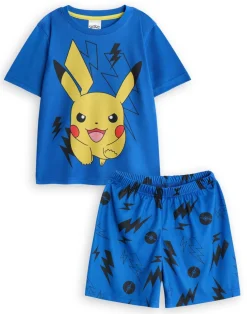 Pokemon Pikachu Kids Blue Shortie Pyjamas (3-10 Years)