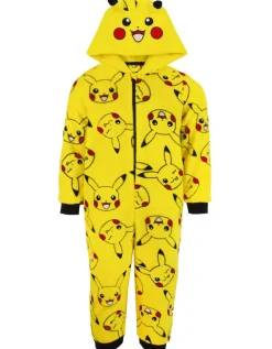 Pokemon Pikachu Unisex Kids Yellow Onesie (4-14 Years)