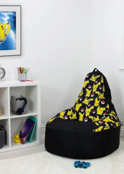 Pokémon High Back Yellow Lounging Gaming Bean Chair