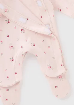 Prem Baby Pink Floral Sleepsuit (3-4lb)