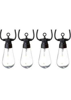 Premier Decorations 10 Cool White LED Connectable Teardrop Bulb Festoon String Lights