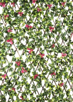 Premier Decorations Artificial Gardenia Leaves Willow Trellis (130cm x 270cm)