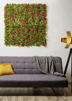 Premier Decorations Bougainvillea Artificial Living Wall Panel (100cm x 100cm)