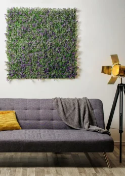 Premier Decorations Lavender Artificial Living Wall Panel (100cm x 100cm)