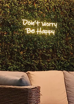 Premier Decorations LED Neon Don’t Worry Be Happy Wall Sign