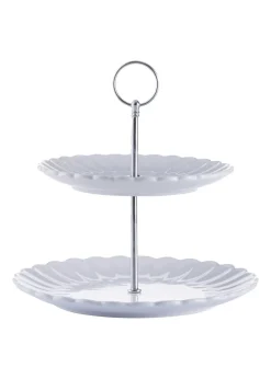 Price & Kensington Luxe 2 Tier Cake Stand White