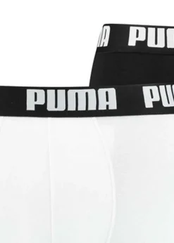 Puma Black/White Basic Boxer Shorts (Pack of 2)