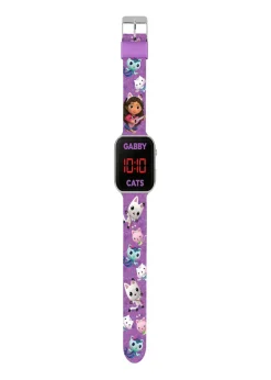Purple Gabby Printed Strap LED Watch