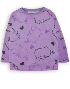 Pusheen Girls Purple All Over Print Pyjama Set (9 - 14 Years)