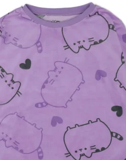Pusheen Girls Purple All Over Print Pyjama Set (9 - 14 Years)