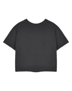 Pusheen Grey Yum Noodles Cropped Short Sleeved T-Shirt