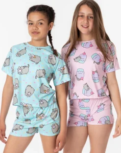 Pusheen Kids Shortie Multi Coloured Pyjamas 2 Pack (2-14 Years)